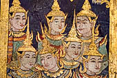 Chiang Mai - The Wat Phra Singh temple. Murals of the Viharn Lai Kham illustrating Jataka tales and other stories. 